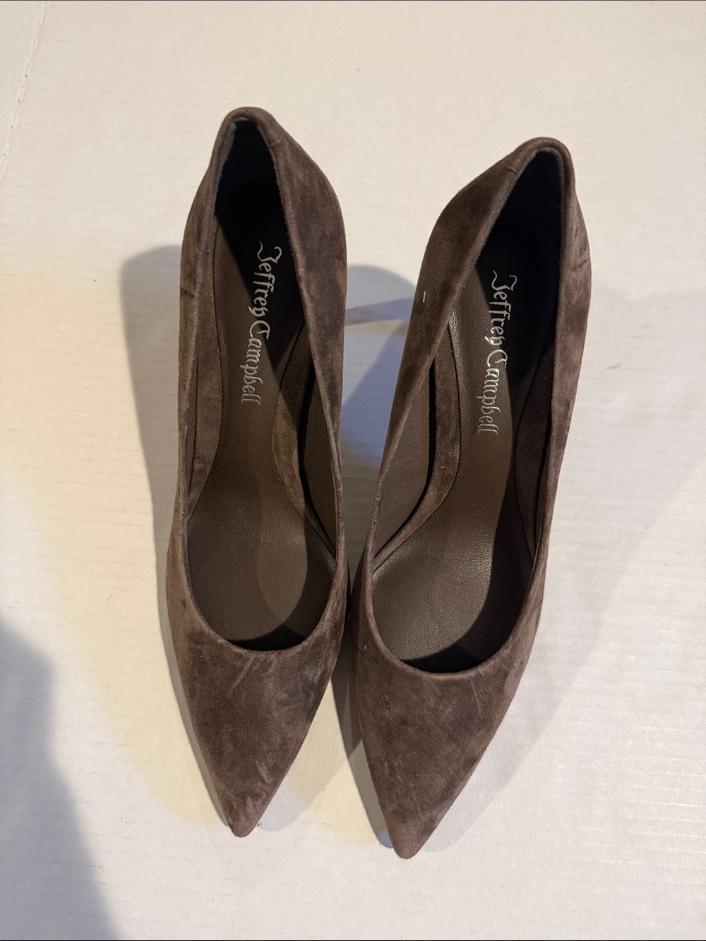 Jeffrey Campbell Brown Suede Pointed Toe Pumps